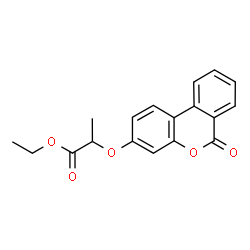 ethyl 2-[(6-oxo-6H-benzo[c]chromen-3-yl)oxy]propanoate结构式