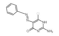 4(1H)-Pyrimidinone,2-amino-6-chloro-5-(2-phenyldiazenyl)- Structure