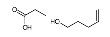 pent-4-en-1-ol,propanoic acid Structure