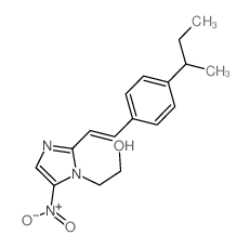 1H-Imidazole-1-ethanol,2-[2-[4-(1-methylpropyl)phenyl]ethenyl]-5-nitro- Structure