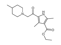 1H-Pyrrole-3-carboxylicacid,2,4-dimethyl-5-[(4-methyl-1-piperidinyl)acetyl]-,ethylester(9CI)结构式