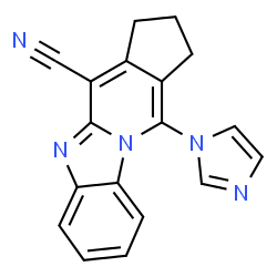 11-(1H-imidazol-1-yl)-2,3-dihydro-1H-cyclopenta[4,5]pyrido[1,2-a]benzimidazole-4-carbonitrile结构式