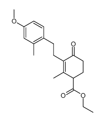 ethyl 3-(4-methoxy-2-methylphenethyl)-2-methyl-4-oxocyclohex-2-ene-1-carboxylate结构式