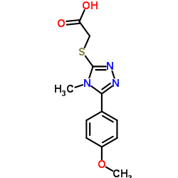 ([5-(4-METHOXYPHENYL)-4-METHYL-4H-1,2,4-TRIAZOL-3-YL]SULFANYL)ACETIC ACID structure