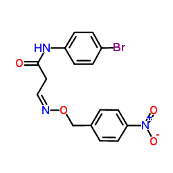 (3Z)-N-(4-Bromophenyl)-3-{[(4-nitrobenzyl)oxy]imino}propanamide Structure