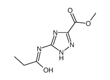 1H-1,2,4-Triazole-3-carboxylicacid,5-[(1-oxopropyl)amino]-,methylester(9CI) Structure