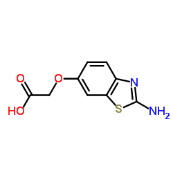 Acetic acid, [(2-amino-6-benzothiazolyl)oxy]- (9CI) Structure