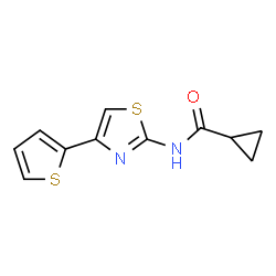 Cyclopropanecarboxamide, N-[4-(2-thienyl)-2-thiazolyl]- (9CI) Structure