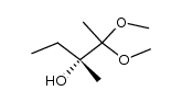 (R)-2,2-dimethoxy-3-methyl-pentan-3-ol Structure