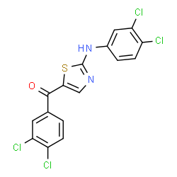 [2-(3,4-DICHLOROANILINO)-1,3-THIAZOL-5-YL](3,4-DICHLOROPHENYL)METHANONE Structure