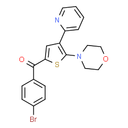 (4-BROMOPHENYL)[5-MORPHOLINO-4-(2-PYRIDINYL)-2-THIENYL]METHANONE Structure