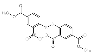 methyl 4-(4-methoxycarbonyl-2-nitro-phenyl)disulfanyl-3-nitro-benzoate结构式