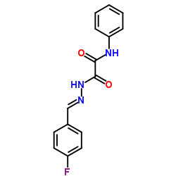 2-[(2E)-2-(4-Fluorobenzylidene)hydrazino]-2-oxo-N-phenylacetamide Structure