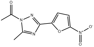 1-[5-Methyl-3-(5-nitro-2-furanyl)-1H-1,2,4-triazol-1-yl]ethanone结构式