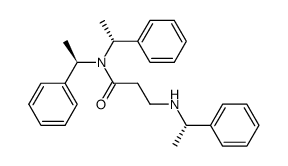 N,N-bis[(1R)-1-phenylethyl]-3-{[(1S)-1-phenylehtyl]amino}propanamide结构式