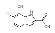 6-Chloro-7-methyl-1H-indole-2-carboxylic acid结构式