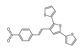 3-[2-(4-nitrophenyl)ethenyl]-2,5-dithiophen-2-ylthiophene结构式