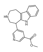 3-Pyridinecarboxylic acid, 5-(1,2,3,4,5,6-hexahydroazepino[4,5-b]indol-5-yl)-, methyl ester, (-)-结构式