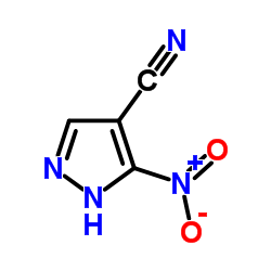 3-硝基-1H-吡唑-4-甲腈结构式