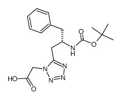 (2S)-5-[2-(tert-butyloxycarbonylamino)-3-phenylpropyl]-1-(carboxymethyl)-1H-tetrazole Structure