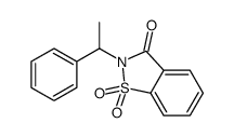 1,1-dioxo-2-(1-phenylethyl)-1,2-benzothiazol-3-one结构式