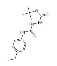 tert-butyl 2-((4-ethylphenyl)carbamothioyl)hydrazine-1-carboxylate结构式