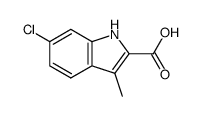 6-chloro-3-methylindole-2-carboxylate结构式