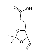 3-[(4R,5R)-5-ethenyl-2,2-dimethyl-1,3-dioxolan-4-yl]propanoic acid结构式