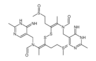N-[(4-amino-2-methylpyrimidin-5-yl)methyl]-N-[(Z)-3-[[(Z)-2-[(4-amino-2-methylpyrimidin-5-yl)methyl-formylamino]-5-methylsulfinylpent-2-en-3-yl]disulfanyl]-5-methylsulfinylpent-2-en-2-yl]formamide结构式