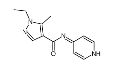 1H-Pyrazole-4-carboxamide,1-ethyl-5-methyl-N-4-pyridinyl-(9CI) structure