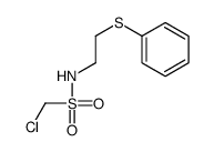 1-chloro-N-(2-phenylsulfanylethyl)methanesulfonamide结构式