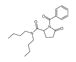 1-benzoyl-N,N-dibutyl-5-oxopyrrolidine-2-carboxamide structure