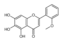 5,6,7-trihydroxy-2-(2-methoxyphenyl)chromen-4-one结构式