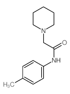 1-Piperidineacetamide,N-(4-methylphenyl)-结构式