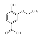 Benzoic acid, 3-ethoxy-4-hydroxy- Structure