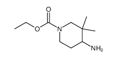 1-Piperidinecarboxylicacid,4-amino-3,3-dimethyl-,ethylester,(-)-(9CI)结构式