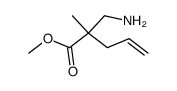 4-Pentenoic acid,2-(aminomethyl)-2-methyl-,methyl ester Structure