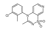 4-(3-chloro-2-methylphenyl)-3-methylpyrido[4,3-e][1,2,4]thiadiazine 1,1-dioxide结构式