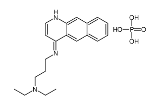 N-benzo[g]quinolin-4-yl-N',N'-diethylpropane-1,3-diamine,phosphoric acid Structure