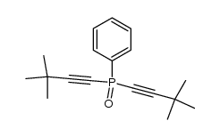 bis-(3,3-dimethyl-but-1-ynyl)-phenyl-phosphane oxide Structure