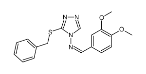 (E)-N-(3-benzylsulfanyl-1,2,4-triazol-4-yl)-1-(3,4-dimethoxyphenyl)methanimine Structure