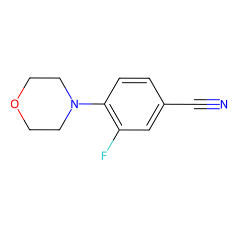 3-fluoro-4-(morpholin-4-yl)benzonitrile结构式