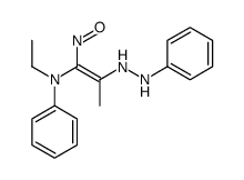 N-ethyl-N-[1-nitroso-2-(2-phenylhydrazinyl)prop-1-enyl]aniline结构式