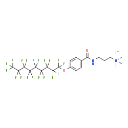 1-Propaminium, 3-[[4-[(heptadecafluorononenyl) oxy]benzoyl]amino-N,N,N-trimethyl, iodide]结构式