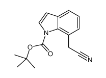 TERT-BUTYL 7-(CYANOMETHYL)-1H-INDOLE-1-CARBOXYLATE structure