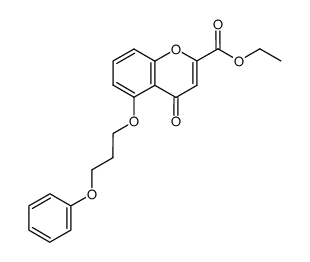 4-oxo-5-(3-phenoxy-propoxy)-4H-chromene-2-carboxylic acid ethyl ester结构式