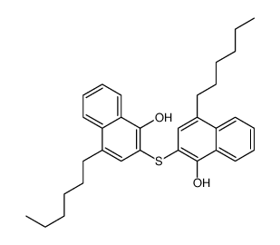 4-hexyl-2-(4-hexyl-1-hydroxynaphthalen-2-yl)sulfanylnaphthalen-1-ol Structure