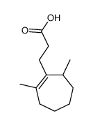 3-(2,7-dimethylcyclohepten-1-yl)propanoic acid Structure