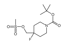 tert-butyl 4-fluoro-4-(methylsulfonyloxymethyl)piperidine-1-carboxylate Structure
