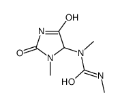 1,3-dimethyl-1-(3-methyl-2,5-dioxoimidazolidin-4-yl)urea结构式